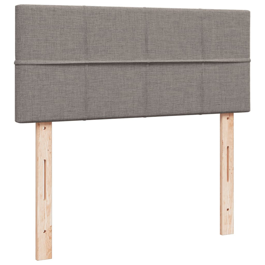 Boxspring met matras stof taupe 120x190 cm