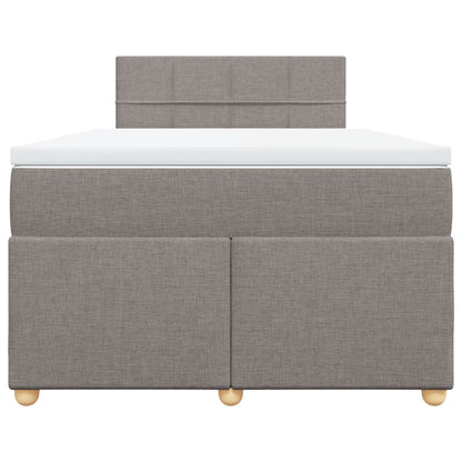 Boxspring met matras stof taupe 120x190 cm