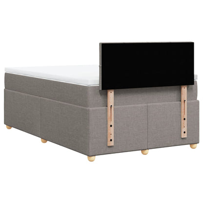 Boxspring met matras stof taupe 120x190 cm