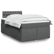 Boxspring met matras 120x190 cm donkergrijs