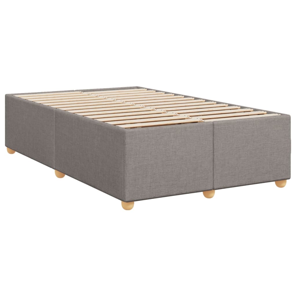 Boxspring met matras stof taupe 120x190 cm