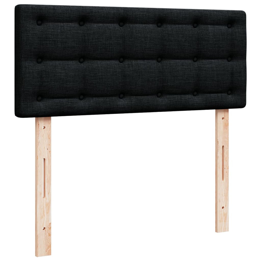 Boxspring met matras stof zwart 120x190 cm