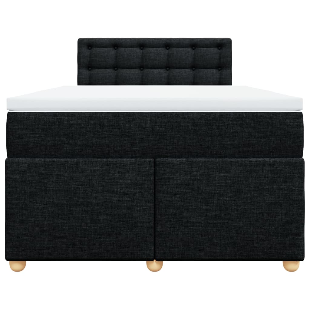 Boxspring met matras stof zwart 120x190 cm