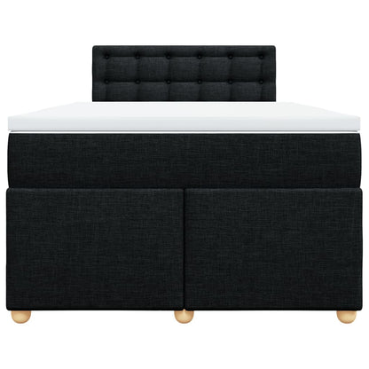 Boxspring met matras stof zwart 120x190 cm