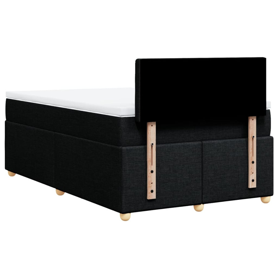 Boxspring met matras stof zwart 120x190 cm