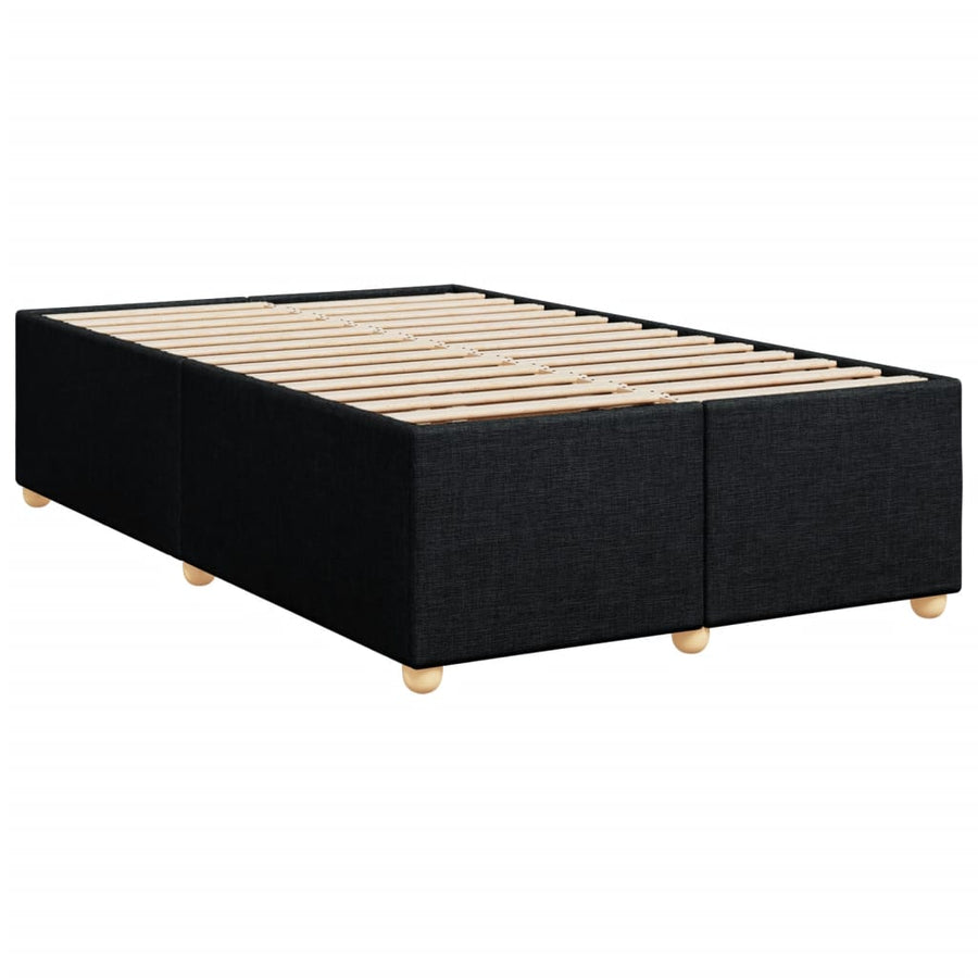 Boxspring met matras stof zwart 120x190 cm