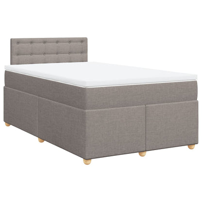 Boxspring met matras stof taupe 120x190 cm