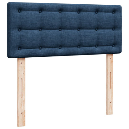 Boxspring met matras stof blauw 120x190 cm