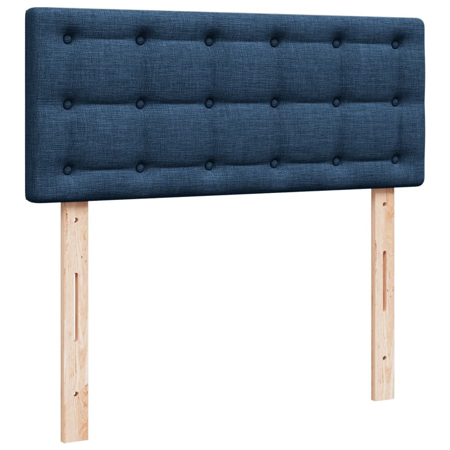 Boxspring met matras stof blauw 120x190 cm