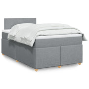 Boxspring met matras lichtgrijs 120x200 cm