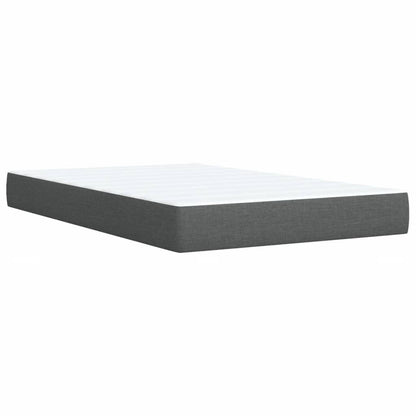 Boxspring met matras stof donkergrijs 120x200 cm