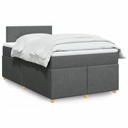 Boxspring met matras 120x200 cm donkergrijs