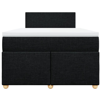 Boxspring met matras stof zwart 120x200 cm