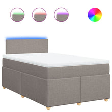 Boxspring met matras stof taupe 120x200 cm