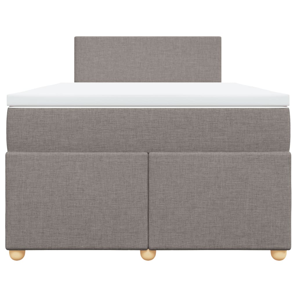 Boxspring met matras stof taupe 120x200 cm