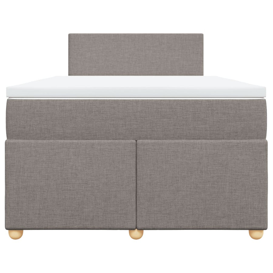 Boxspring met matras stof taupe 120x200 cm