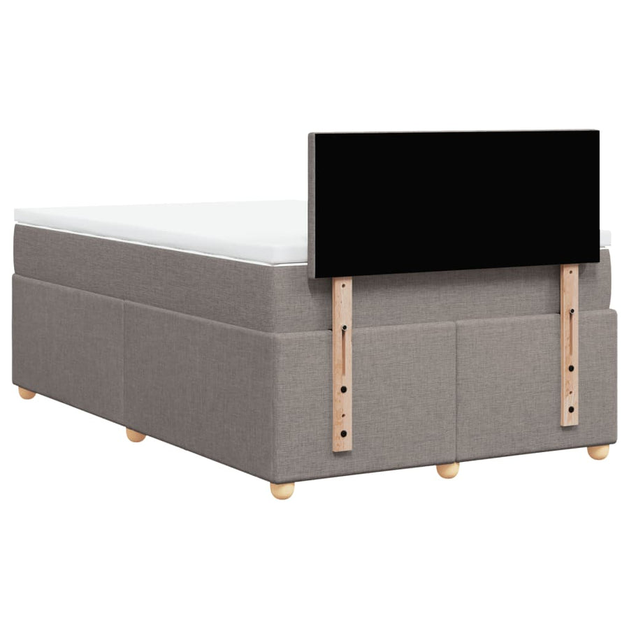 Boxspring met matras stof taupe 120x200 cm