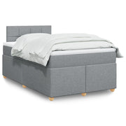 Boxspring met matras 120x200 cm lichtgrijs