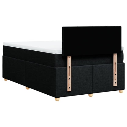 Boxspring met matras stof zwart 120x200 cm