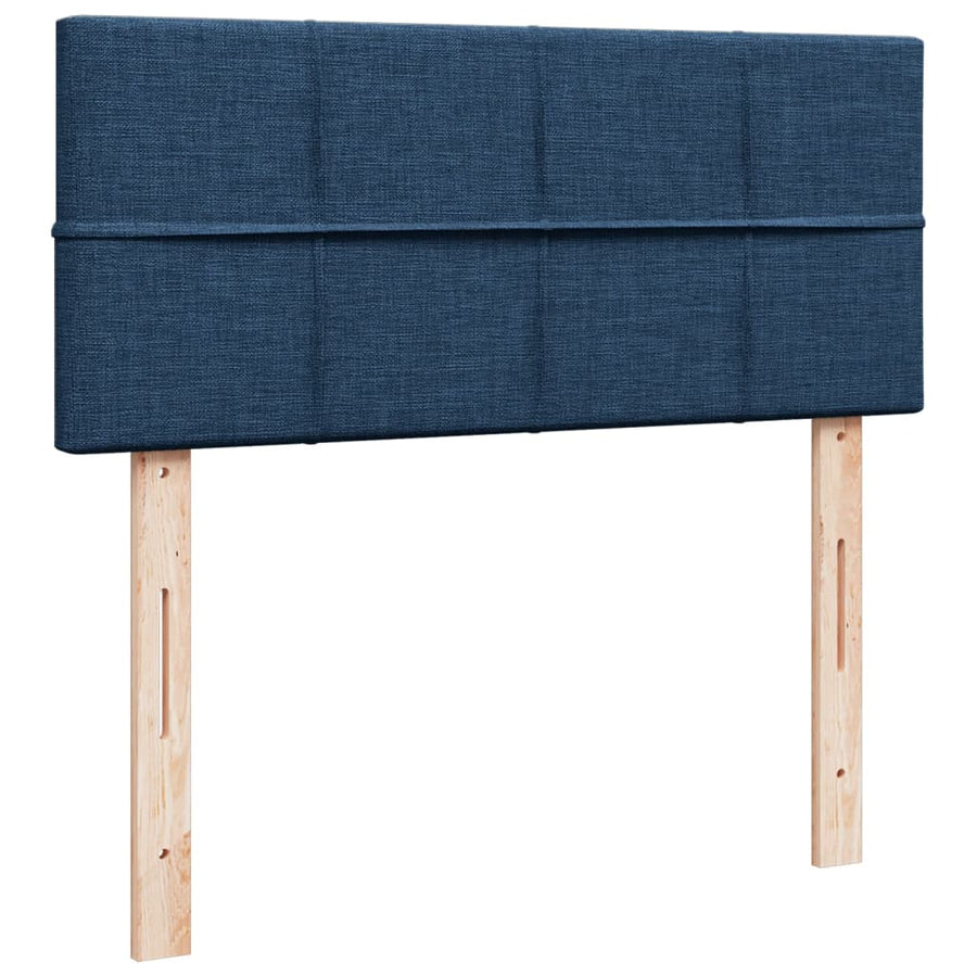 Boxspring met matras stof blauw 120x200 cm
