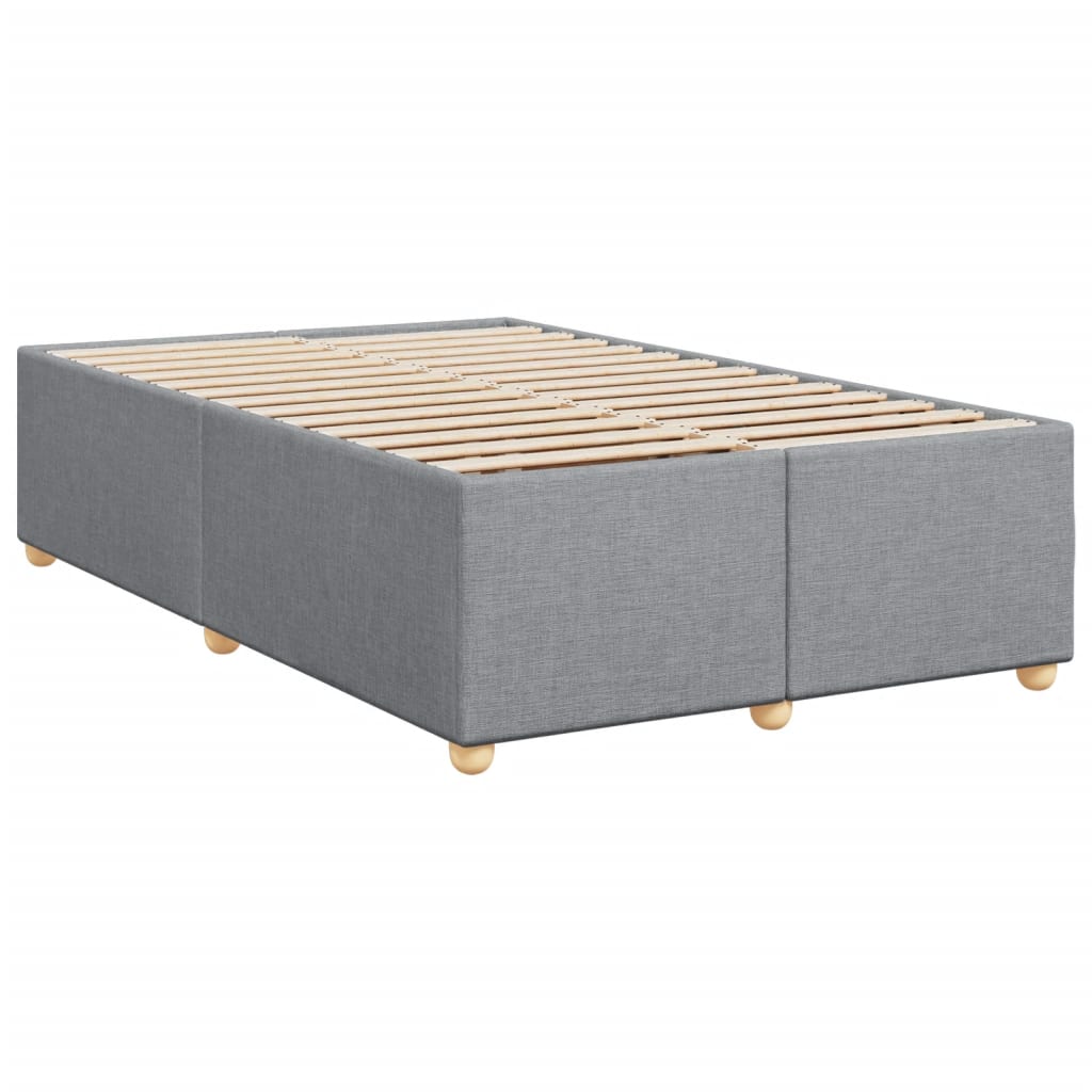 Boxspring met matras stof lichtgrijs 120x200 cm