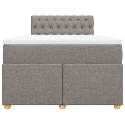 Boxspring met matras stof taupe 120x200 cm