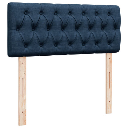 Boxspring met matras stof blauw 120x200 cm
