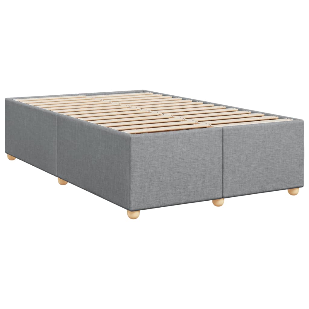 Boxspring met matras stof lichtgrijs 120x200 cm