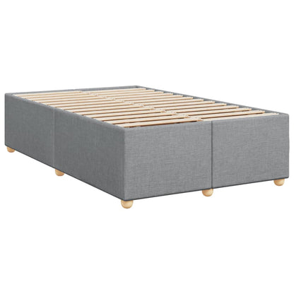 Boxspring met matras stof lichtgrijs 120x200 cm