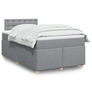 Boxspring met matras lichtgrijs 120x200 cm