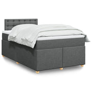 Boxspring met matras 120x200 cm donkergrijs