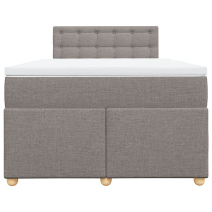 Boxspring met matras stof taupe 120x200 cm