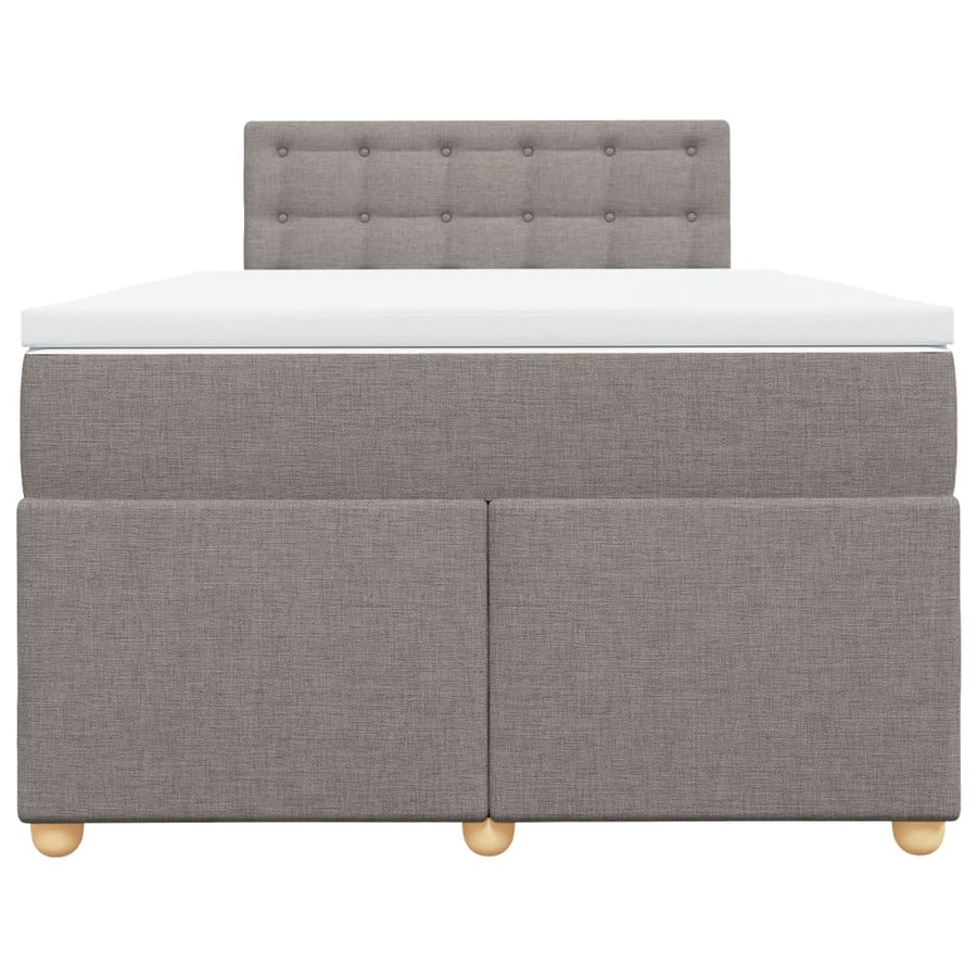 Boxspring met matras stof taupe 120x200 cm