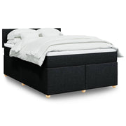Boxspring 140x190 cm stof zwart