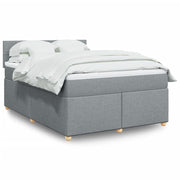 Boxspring 140x190 cm lichtgrijs met matras