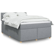 Boxspring met matras 140x190 cm lichtgrijs