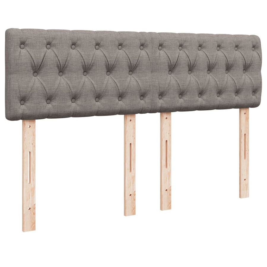 Boxspring met matras stof taupe 140x190 cm