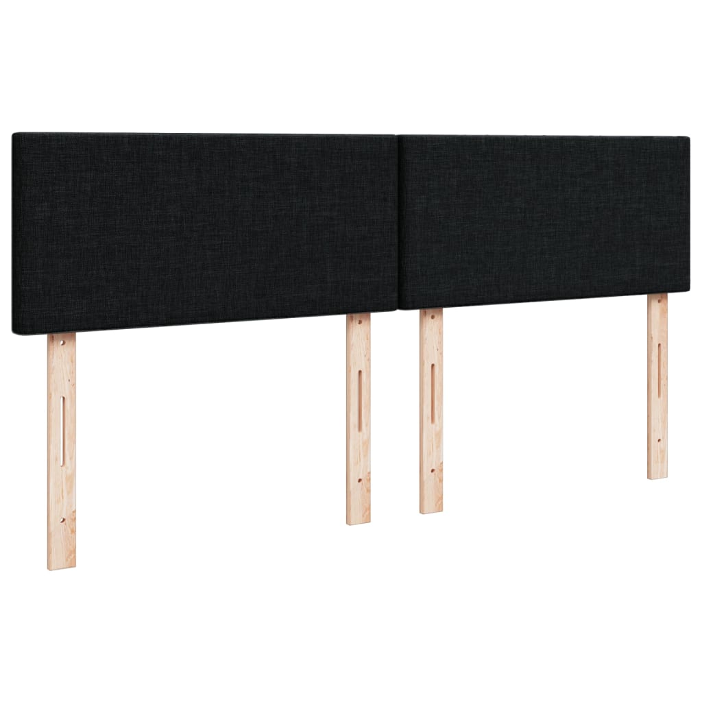 Boxspring met matras stof zwart 140x200 cm