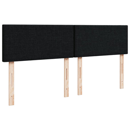 Boxspring met matras stof zwart 140x200 cm