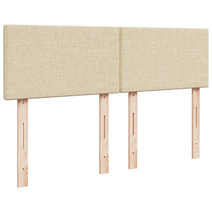 Boxspring met matras stof crèmekleurig 160x200 cm