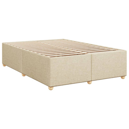 Boxspring met matras stof crèmekleurig 160x200 cm
