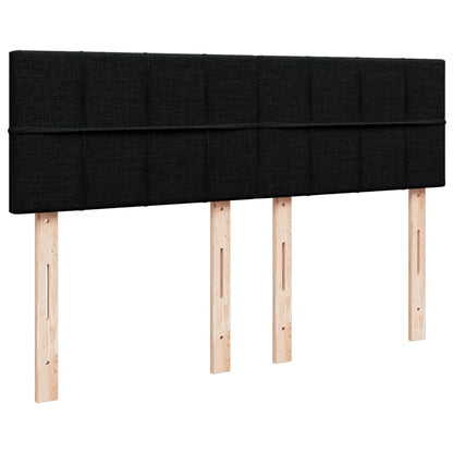 Boxspring met matras stof zwart 160x200 cm