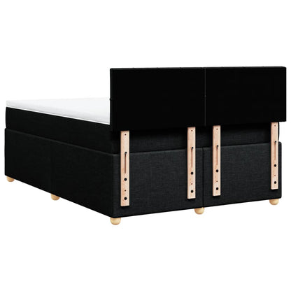 Boxspring met matras stof zwart 160x200 cm