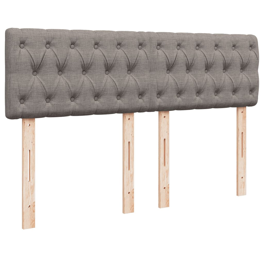 Boxspring met matras stof taupe 160x200 cm