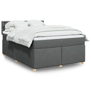 Boxspring met matras 160x200 cm donkergrijs