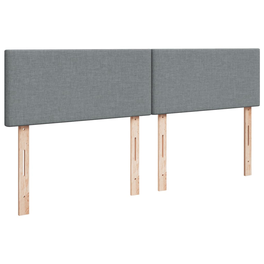 Boxspring met matras stof lichtgrijs 180x200 cm