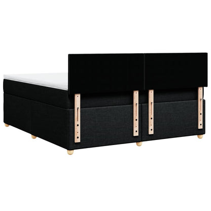 Boxspring met matras stof zwart 180x200 cm