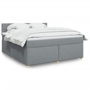 Boxspring 180x200 cm lichtgrijs pocketveringmatras