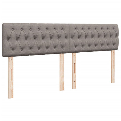 Boxspring met matras stof taupe 180x200 cm
