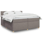 Boxspringbed 200x200 cm taupe met pocketveringmatras
